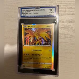 Pokemon Yellow Zapdos Holo Graded Card